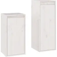 vidaXL Armoires TV 2 pcs. Pin massif blanc