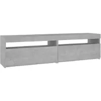vidaXL Armoires TV 2 pièces avec lampes LED gris béton 75x35x40 cm