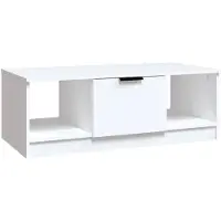 vidaXL Table basse blanche 102x50x36 cm Bois composite