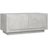 vidaXL Table basse gris béton 102x50x45 cm Bois composite