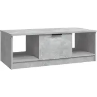vidaXL Table basse gris béton 102x50x36 cm Bois composite