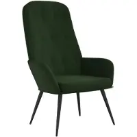 vidaXL Chaise de relaxation Vert foncé Velours