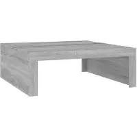 vidaXL Table basse Gris Sonoma 100x100x35 cm Bois composite