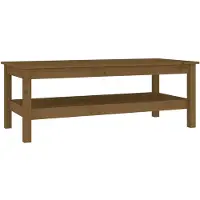 vidaXL Table basse marron miel 110x50x40 cm pin massif