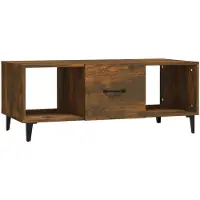 vidaXL Table basse chêne fumé 102x50x40 cm bois composite