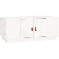 vidaXL Table basse blanche 100x50x41 cm pin massif