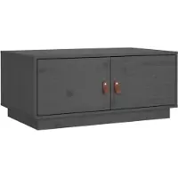 vidaXL Table basse Gris 80x50x35 cm Pin massif