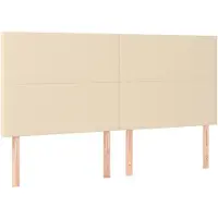 vidaXL Têtes de lit 4 pcs. Crème 80x5x78/88 cm Tissu