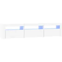vidaXL Armoire TV avec lampes LED blanc 180x35x40 cm