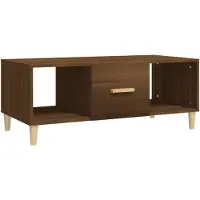 vidaXL Table basse marron imitation chêne 102x50x40 cm Bois composite