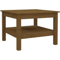 vidaXL Table basse marron miel 55x55x40 cm pin massif