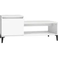 vidaXL Table basse blanche 100x50x45 cm Bois composite