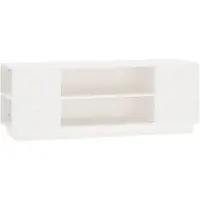 vidaXL Armoire TV Blanc 110x35x40,5 cm Pin massif