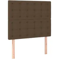 vidaXL Têtes de lit 2 pcs. Marron foncé 100x5x78/88 cm Tissu