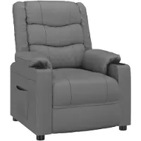 vidaXL Fauteuil relax gris similicuir