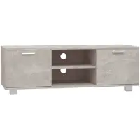 vidaXL Armoire TV gris béton 120x40,5x35 cm Bois composite