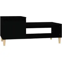 vidaXL Table basse noire 100x50x45 cm Bois composite