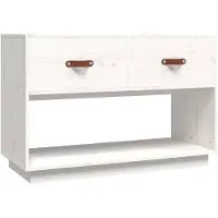 vidaXL Armoire TV Blanc 90x40x60 cm Pin massif