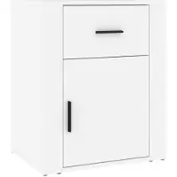 vidaXL Table de chevet Blanc 50x36x60 cm Bois d'ingénierie