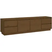 vidaXL Armoire TV brun miel 176x37x47,5 cm Pin massif