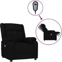 vidaXL Fauteuil relax électrique noir tissu