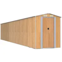 vidaXL Abri de jardin marron clair 192x1021x223 cm Acier galvanisé