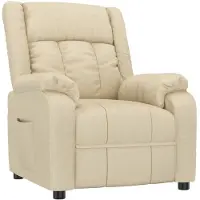 vidaXL Fauteuil relax Tissu Crème