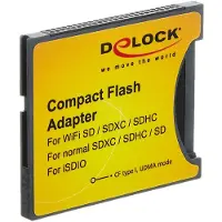 DeLOCK Adaptateur Compact Flash pour iSDIO (Wi-Fi SD), SDHC, SDXC Mult