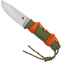 FOX Black Vesuvius Stonewashed D2 Blade, OD Green G10 couteau fixe