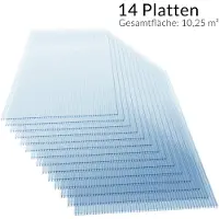 Gardebruk Plaque de polycarbonate creux 10,25 m²