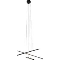 QAZQA Suspension noire avec LED à intensité variable 3 niveaux 6 lumières - Jolanta