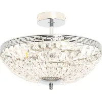 QAZQA Plafonnier classique en acier avec cristal 3 lumières - Mondrian