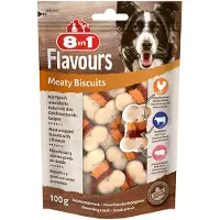 8In1 Friandise pour chien Saveurs Biscuits à la viande 100 g
