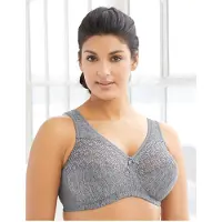 Glamorise Glamiorise-1064-Soutien-gorge MagicLift anti-humidité pour Femme, Gris (Gris chiné), 125F (Taille fabricant: 110F)