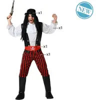Atosa Déguisement D´homme Pirate Stripes