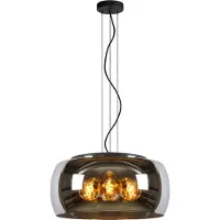 Lucide OLIVIA 3xE27 40W lampe suspendue moderne en verre gris