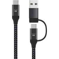 Ewent Câble de données EW9918 Type-C 60W Noir