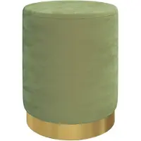 vidaXL Tabouret de rangement rond Vert moutarde Velours 31 x 37 cm
