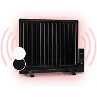 OneConcept Radiateur Electrique Mobile, Radiateur à Bain d'Huile Fixation Murale, Faible Consommation d'Energie et Silencieux, 600W, Chauffage Electrique avec Thermostat, Tactile, Chauffage d'Appoint