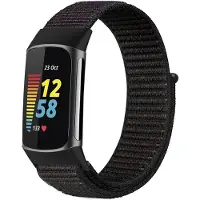 IMoshion Bracelet en nylon pour Fitbit Charge 5 - Taille L - Noir