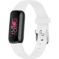 IMoshion Bracelet en silicone pour Fitbit Luxe - Blanc