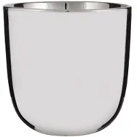Mica Decorations Chaz 15.5x15 Cm Round Planter Blanc