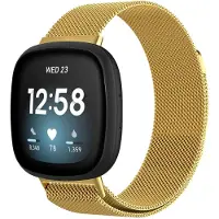 IMoshion Bracelet magnétique milanais pour Fitbit Versa 3 - Taille M - Doré