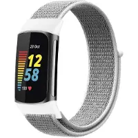 IMoshion Bracelet en nylon pour Fitbit Charge 5 - Taille L - Gris clair
