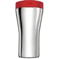 Alessi Mug de voyage double paroi Caffa en acier inoxydable 18/10 et r sine thermoplastique rouge. Taille unique.