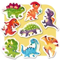 Puzzlika Puzzle Dinosaures - 8 x 2 pièces