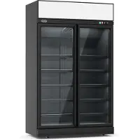 CombiSteel Congélateur avec porte chauffante - 960 litres, refroidissement par ventilation forcée, panneau publicitaire