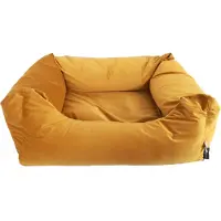 Madison Friends Lit pour chien jaune velours