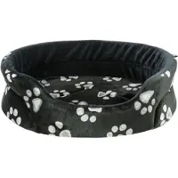 Trixie Panier pour chien Jimmy ovale noir avec impression de pattes