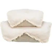 Trixie Coussin extravagant BOHO carré, 70 x 70 cm, beige